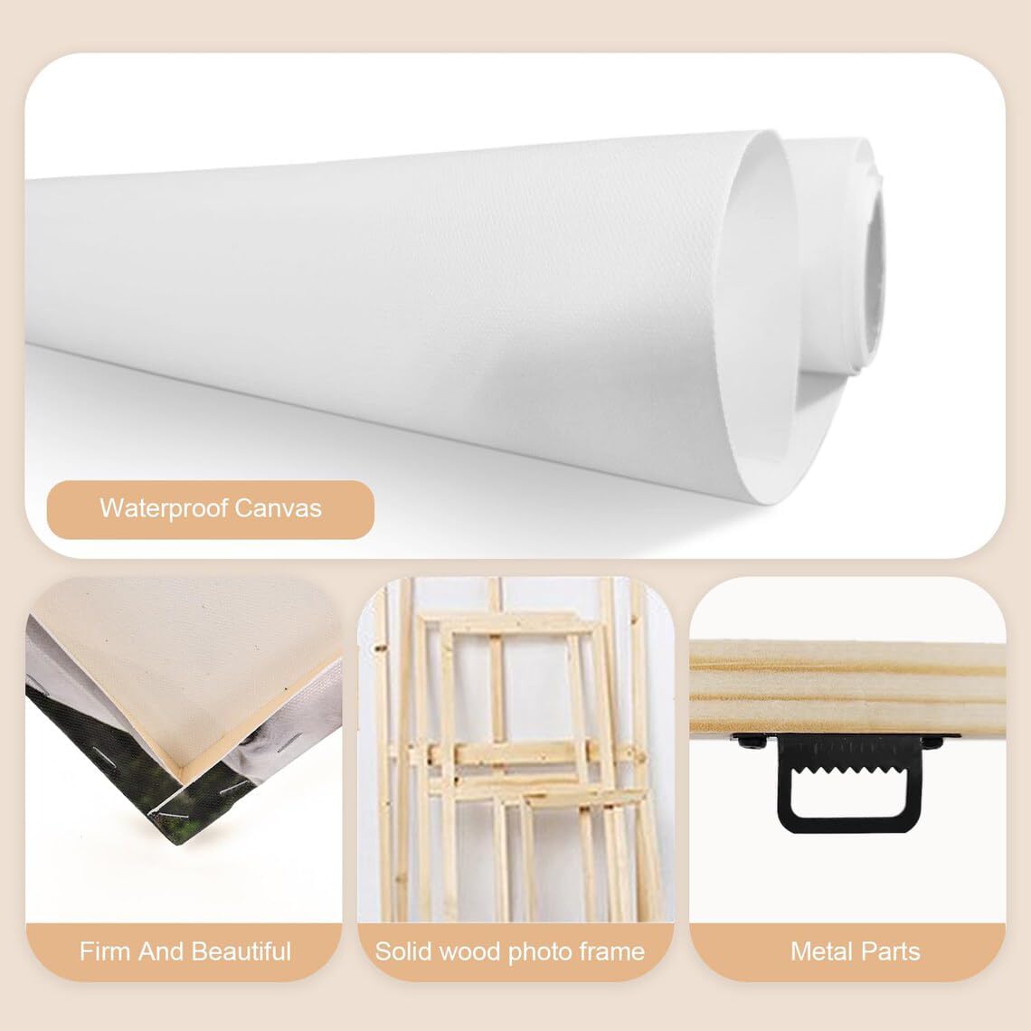 Personalized Pictures with Photos Custom Poster Wall Art Prints Customize Canvas Wall Picture Framed Prints for Living Room Wall Art 16x24in