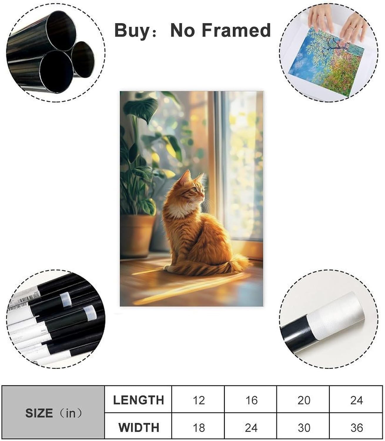 Customize Canvas Prints with Your Photos Custom Unframed Wall Art Personalized Canvas Pictures for Pet Family Lovers 24x16in