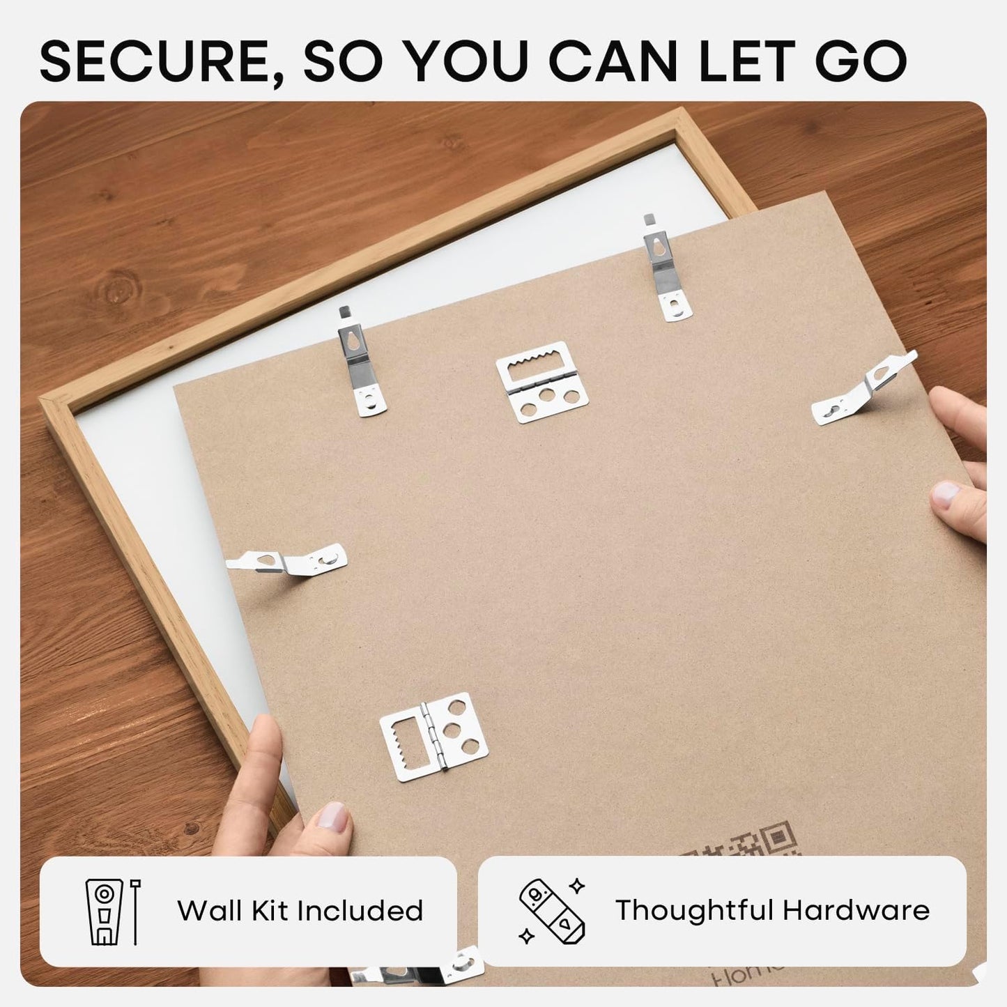 Homeforia 11x11 Picture Frame Wood, High-End Natural Oak 11 x 11 Thin Square Poster Frames with Mat 9 by 9 inch Photo, 11by11 Light Wooden Frame Matted to 9x9 Print, Tempered Glass, Wall Kit, Set of 1