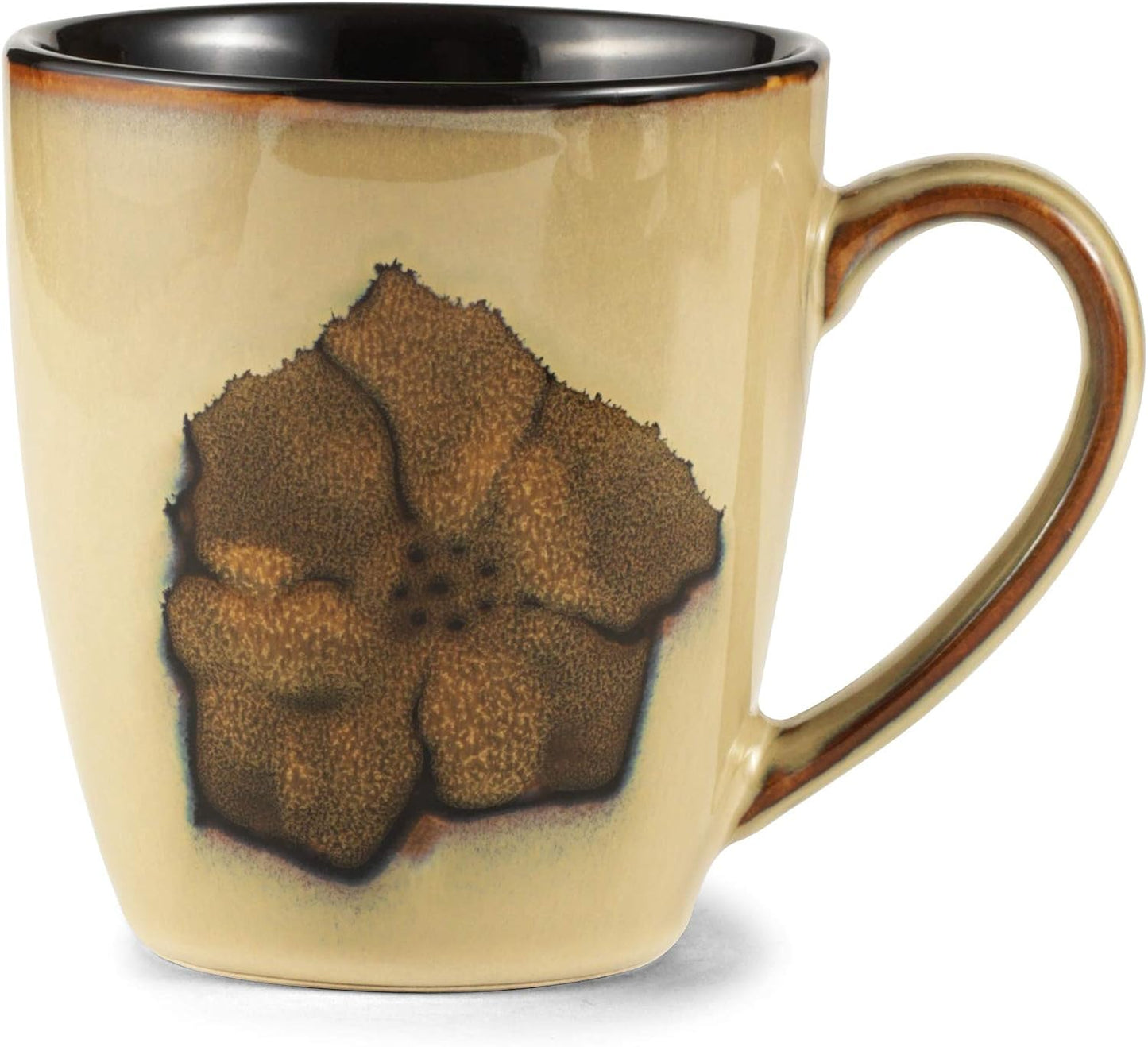 Pfaltzgraff Painted Poppies 16-Piece Dinnerware Set, Service for 4, Colorful Floral Stoneware Plates, Bowls, and Mugs, Microwave and Dishwasher Safe