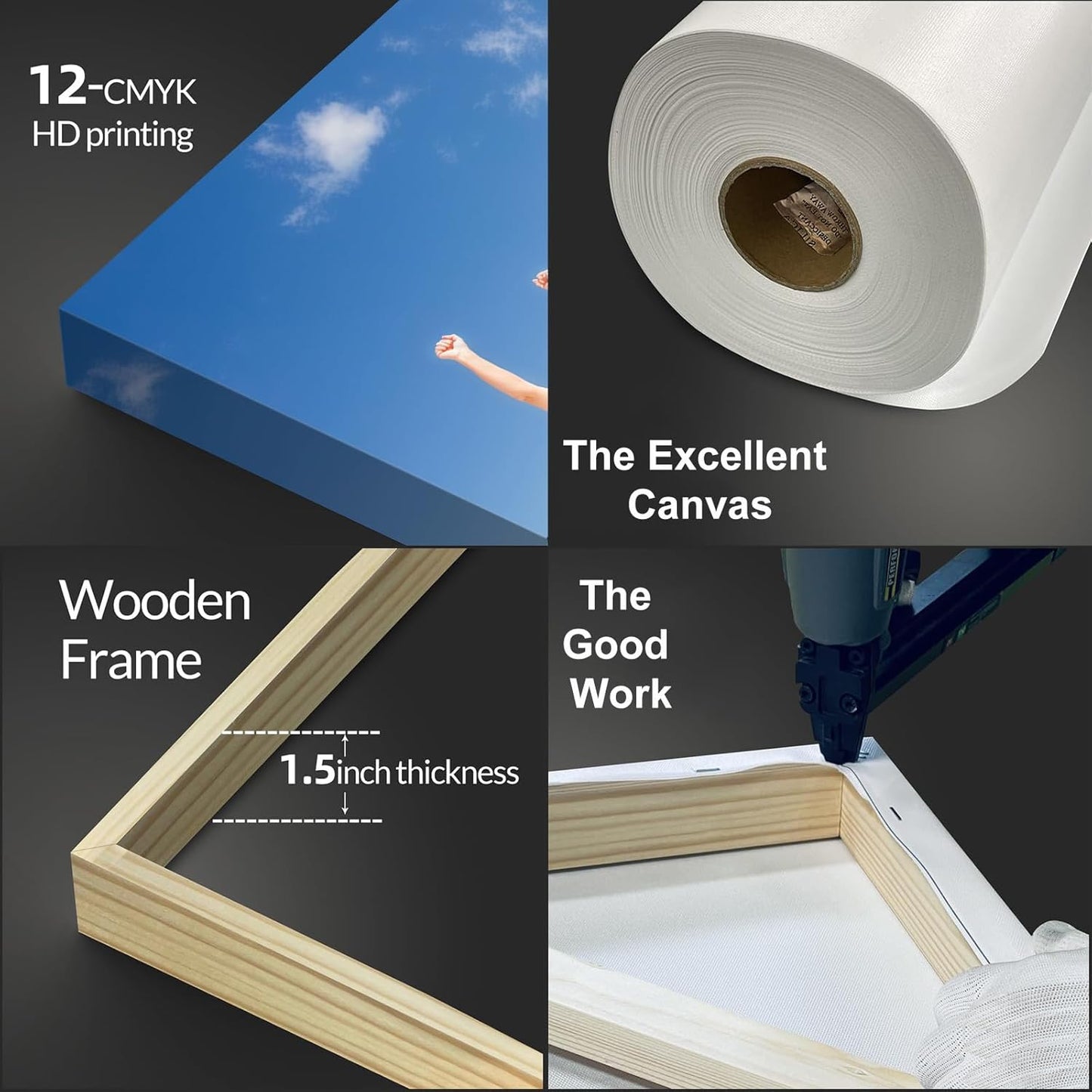 Wewejia Custom Canvas Prints with Your Photos 58x28 Inch, Upload your Travel Pictures/Photos - Custom Personalized Canvas Photo Gifts Father's Day Mother's Day Wedding Family Baby Pets Home Decor