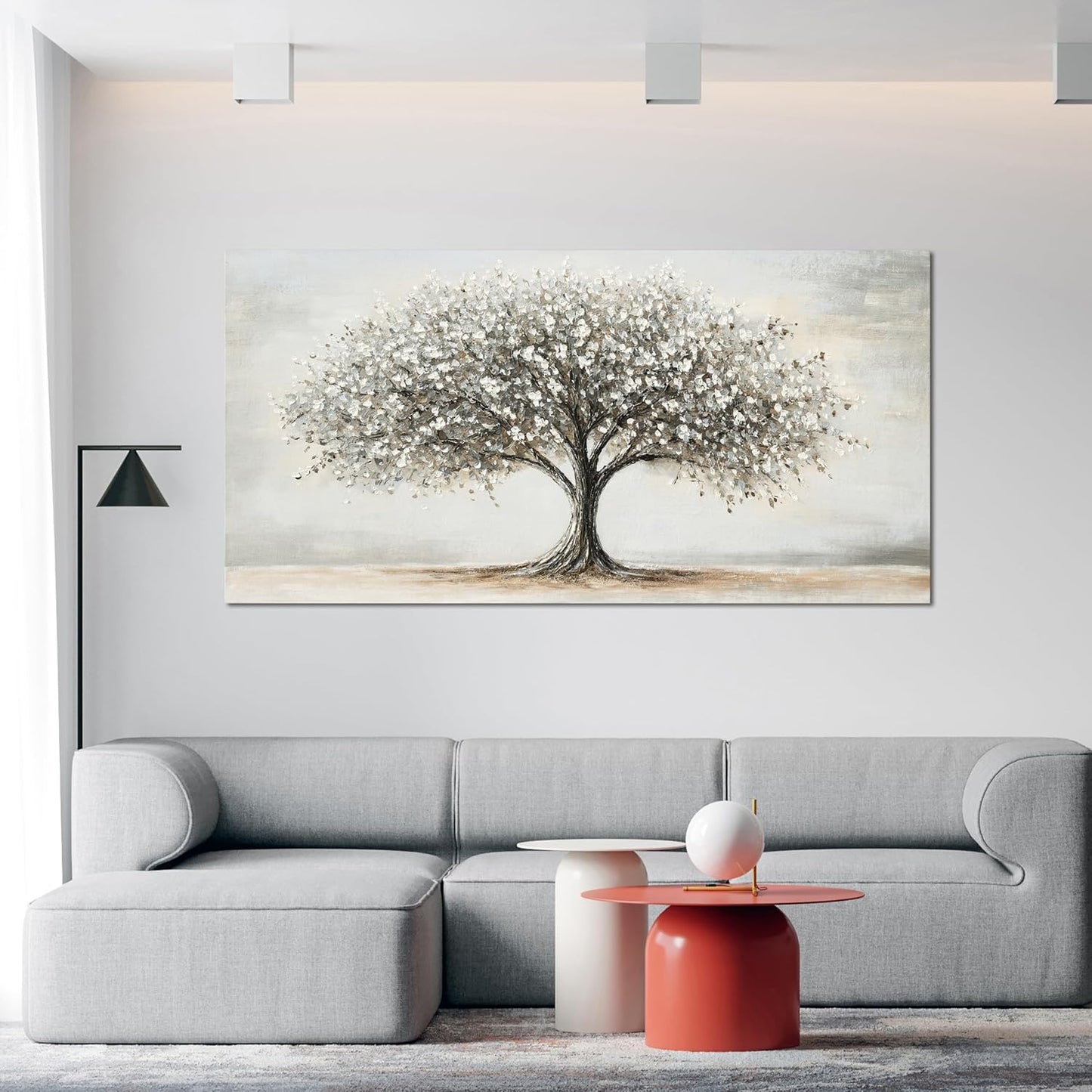 Canvas Wall Art Decor Tree of Life Art Modern Black and White Art Prints Canvas Art Wall Decor Artwork for Walls Decorations Pictures for Living Room for Home Office Wall Decor 20"X40"