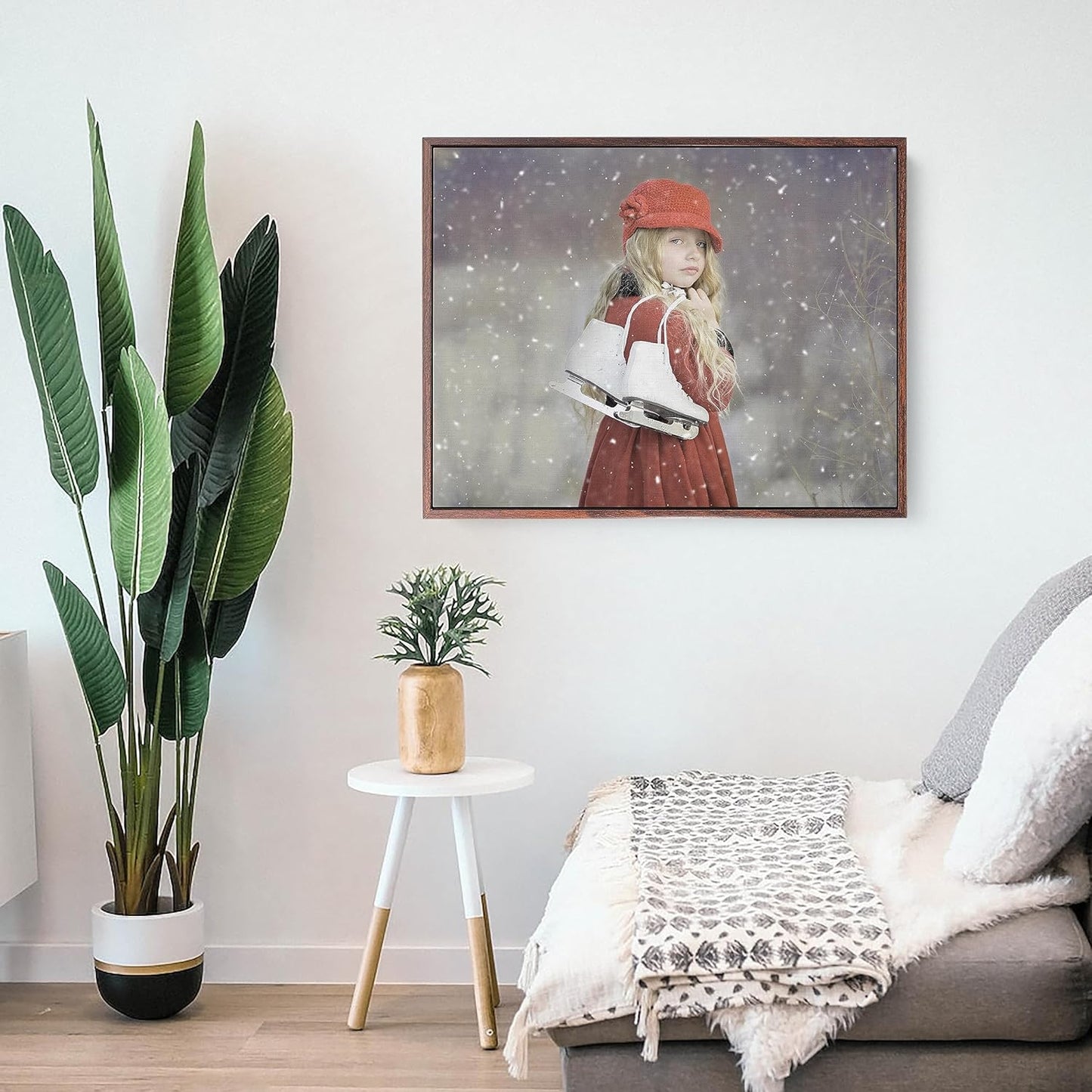 Personalized Custom Canvas Prints: Photo On Canvas (Dark Brown, 18X24) Transform Your Photos into Stunning Framed Wall Art Digitally Printed Photo To Canvas Ideal for Home Decor, Gifts Keepsakes.