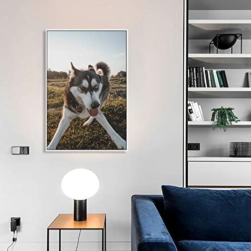 NWT Custom Framed Canvas Prints with Your Photo for Pets, Personalized Canvas Wall Art for Living Room, Bedroom - 24x36 inches