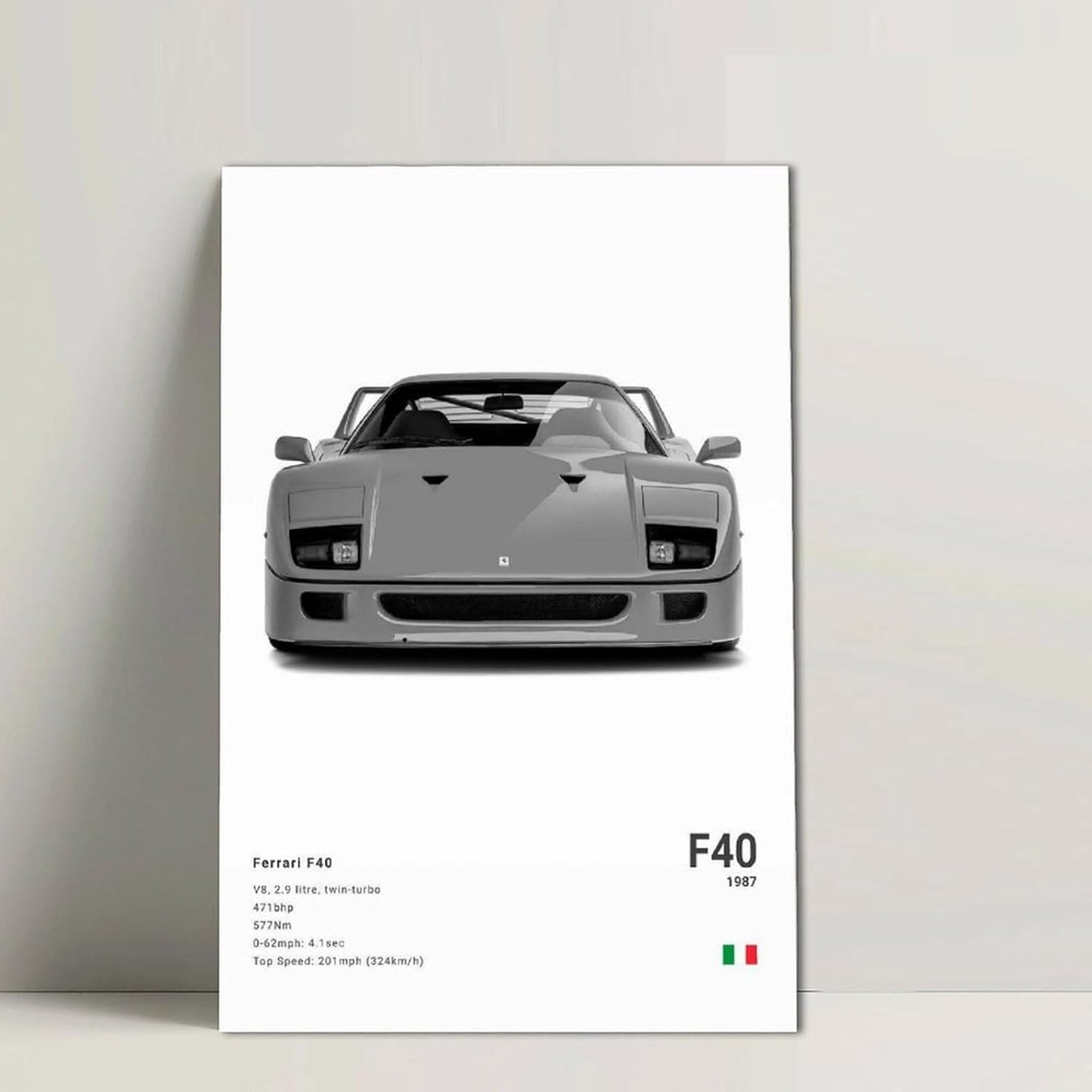 Farrari Car Posters For Walls Vintage Racing Car Canvas Prints For Home Decor Office Decor CUnframe-style 24x36inch(60x90cm)