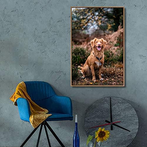 NWT Custom Framed Canvas Prints with Your Photo for Pets, Personalized Canvas Wall Art for Living Room, Bedroom - 24x36 inches