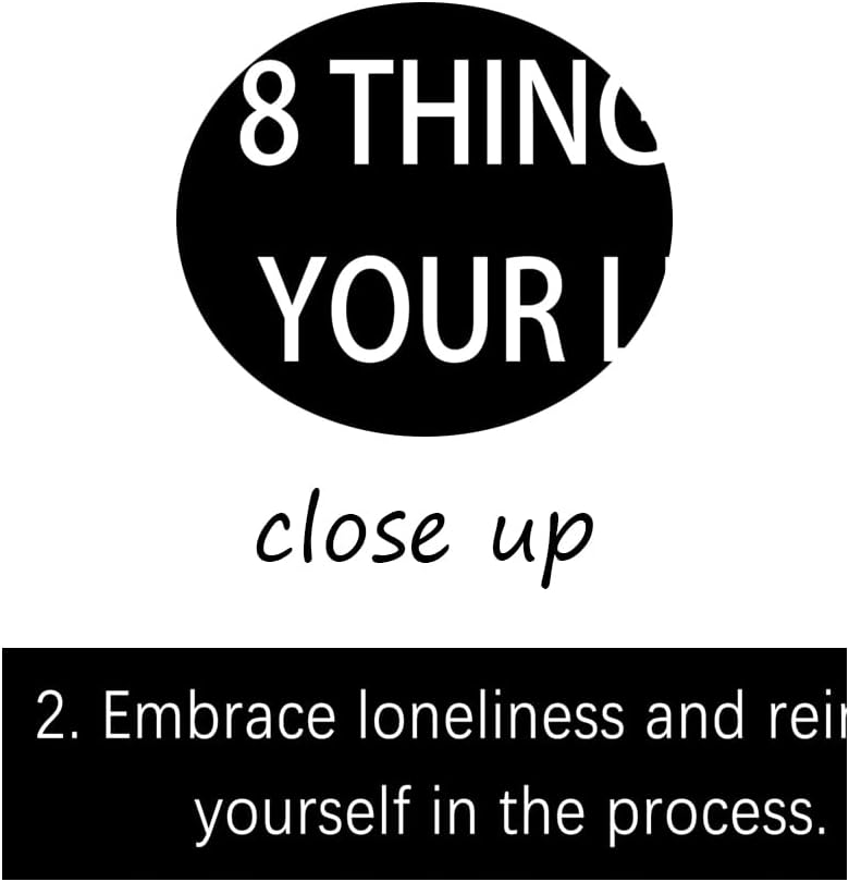 8 Things That Change Your Life In One Year Motivational Canvas Wall Art Inspirational Wall Decor Quotes Poster Print Artwork for Office Living Room Painting Stretched and Framed [18''Wx 24''H]