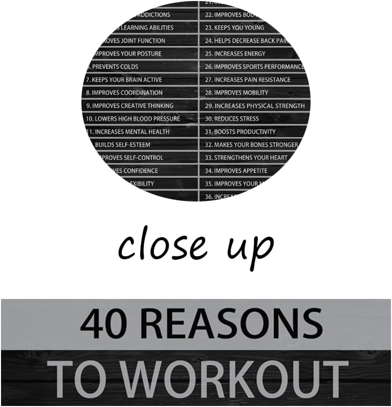 Inspirational Canvas Wall Art 40 Reasons to Workout Painting Inspirational Poster Motivational Quotes Proverbs Picture Print Artwork Office Home Gym Wall Decor Framed Ready to Hang[30" W X 40" H]