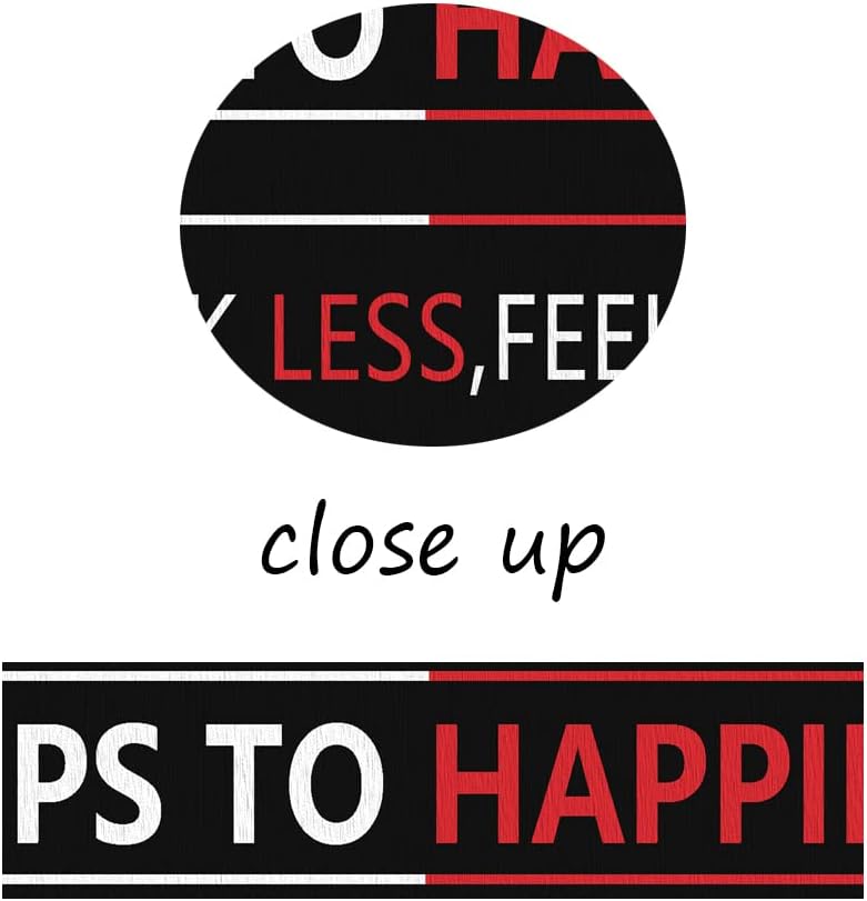 Motivational Steps For Happiness Wall Art for Office Inspiring Positive Poster Inspirational Affirmative Canvas Painting Prints Wall Pictures for Living Room Home Decor Framed Artwork [12''W x 18''H]