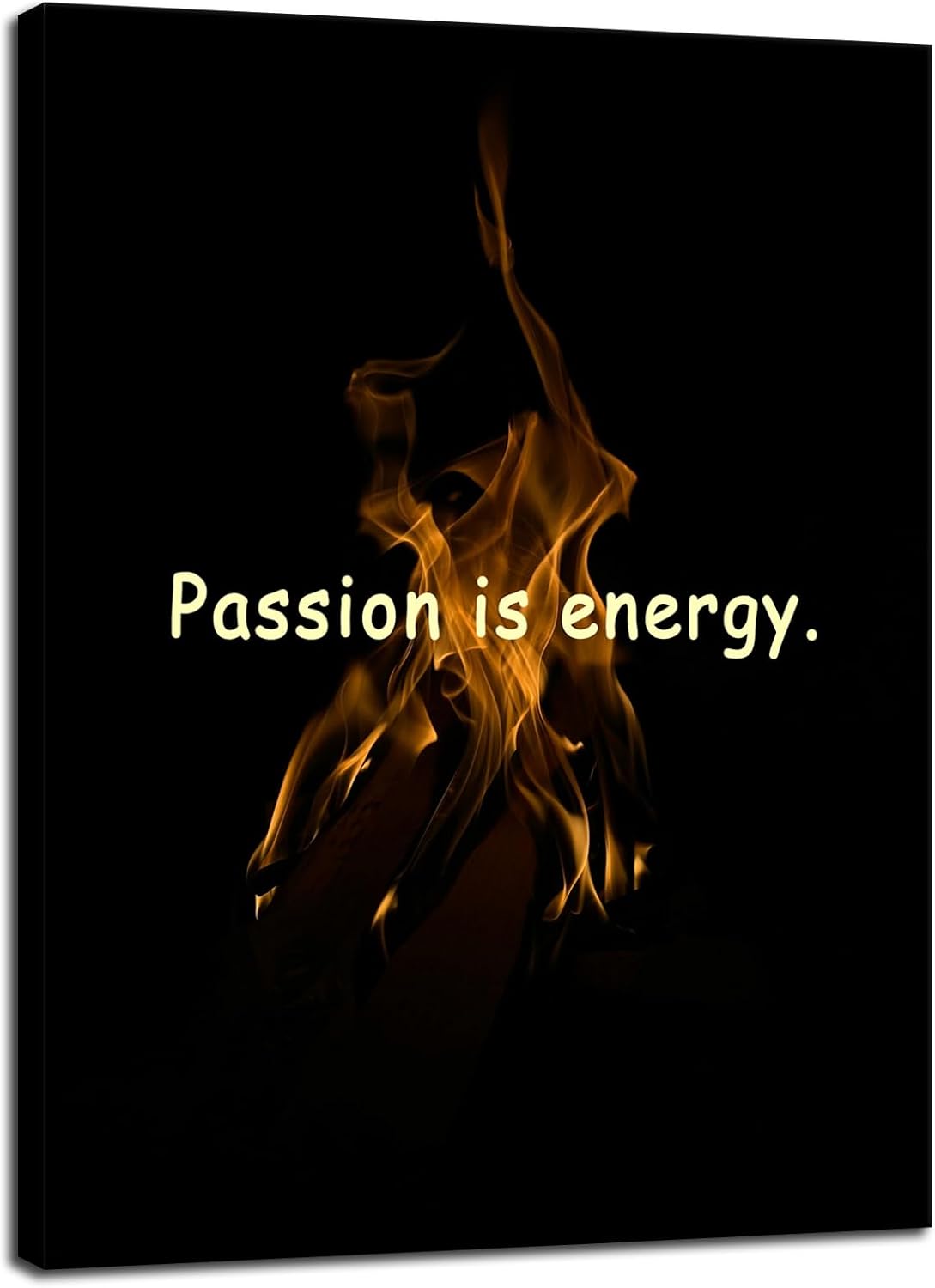 Inspirational Modern Artwork Passion Is The Energy for Doing Anything Motivational Wall Decor Printed Canvas Poster for Office Hallway Gym Bedroom Living Room Framed Ready to Hang[30" W X 40" H]