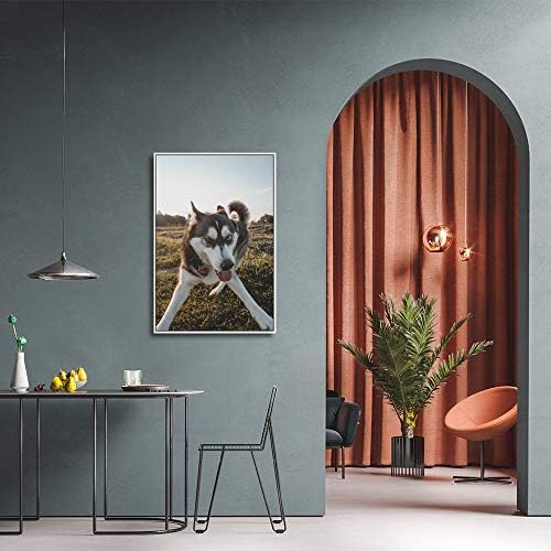 NWT Custom Framed Canvas Prints with Your Photo for Pets, Personalized Canvas Wall Art for Living Room, Bedroom - 24x36 inches