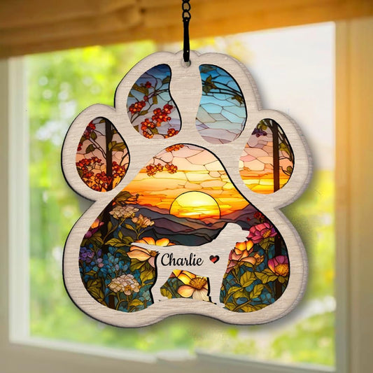 Personalized TOSA Suncatcher Dog Memorial Gifts, Custom TOSA Ornament Christmas Tree, Pet Remembrance Gift, Loss of Dog Sympathy Gift, Pets Memorial Ornament, Pet Loss Suncatcher