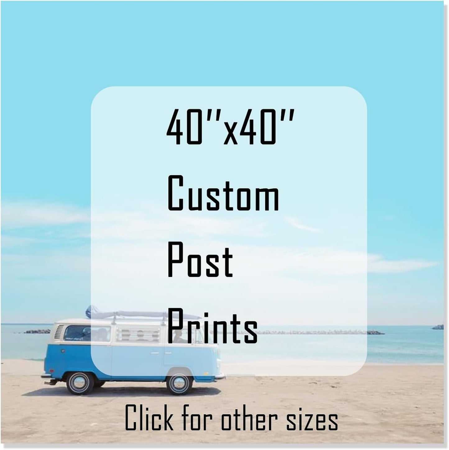 GZZFXXD Personalized Custom 40''x40'' Canvas Prints with Your Photo/your Image Large Wallart Wall Decor for Bedroom Dining room Living room Children's room(Unframed)