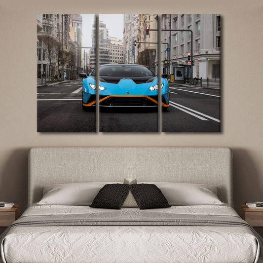 TUMOVO Canvas Wall Art for Living Room Cool Sports Car Large Wall Art Hypercar Modern Artwork Contemporary Home Decor Super Car Print On Canvas Ready to Hang for Teen Boys Bedroom Office 60" Wx40 H