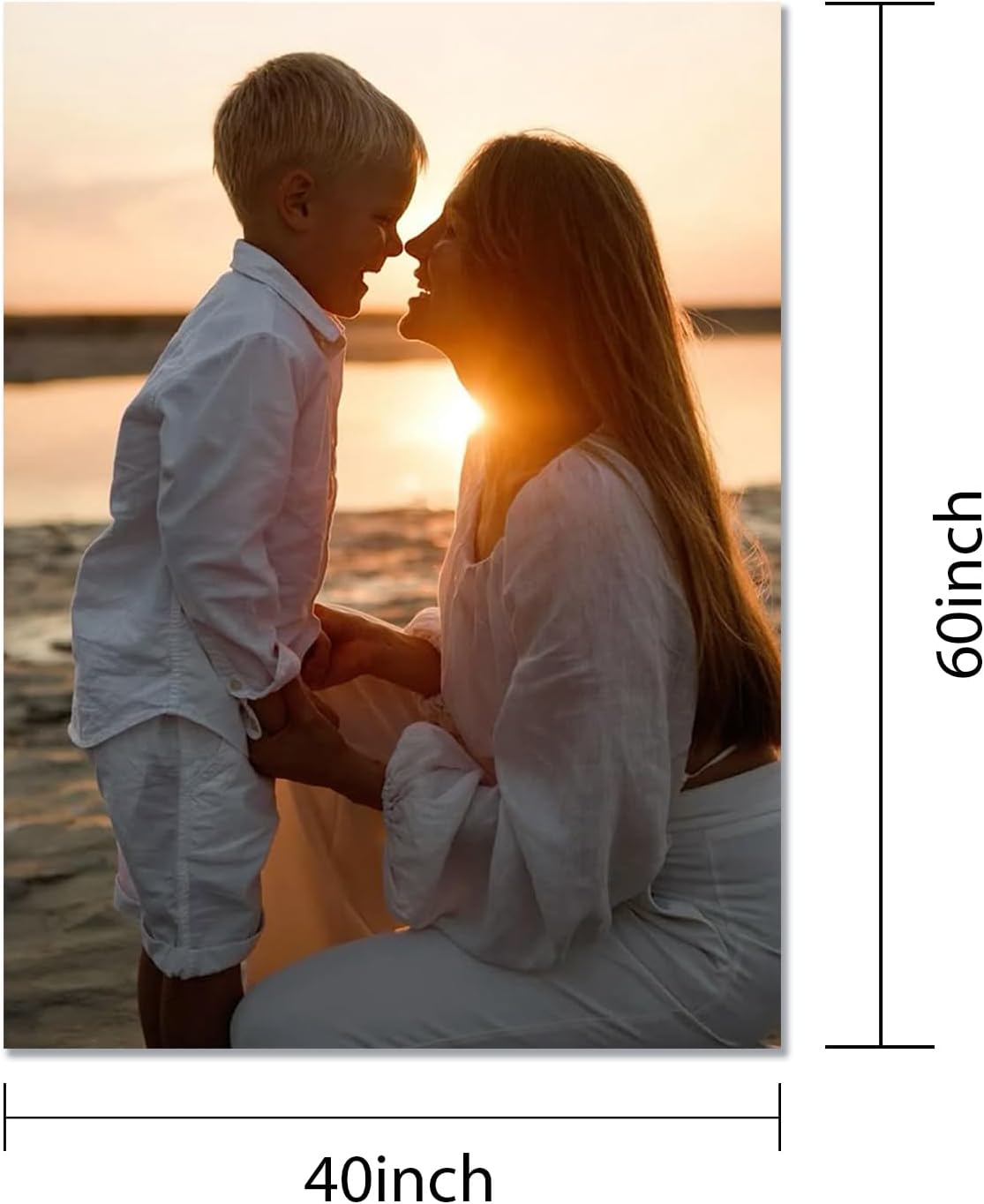 GZZFXXD Personalized Custom 40''x60'' Canvas Prints with Your Photo/your Image Large Wallart Wall Decor for Bedroom Dining room Living room Children's room(Unframed)