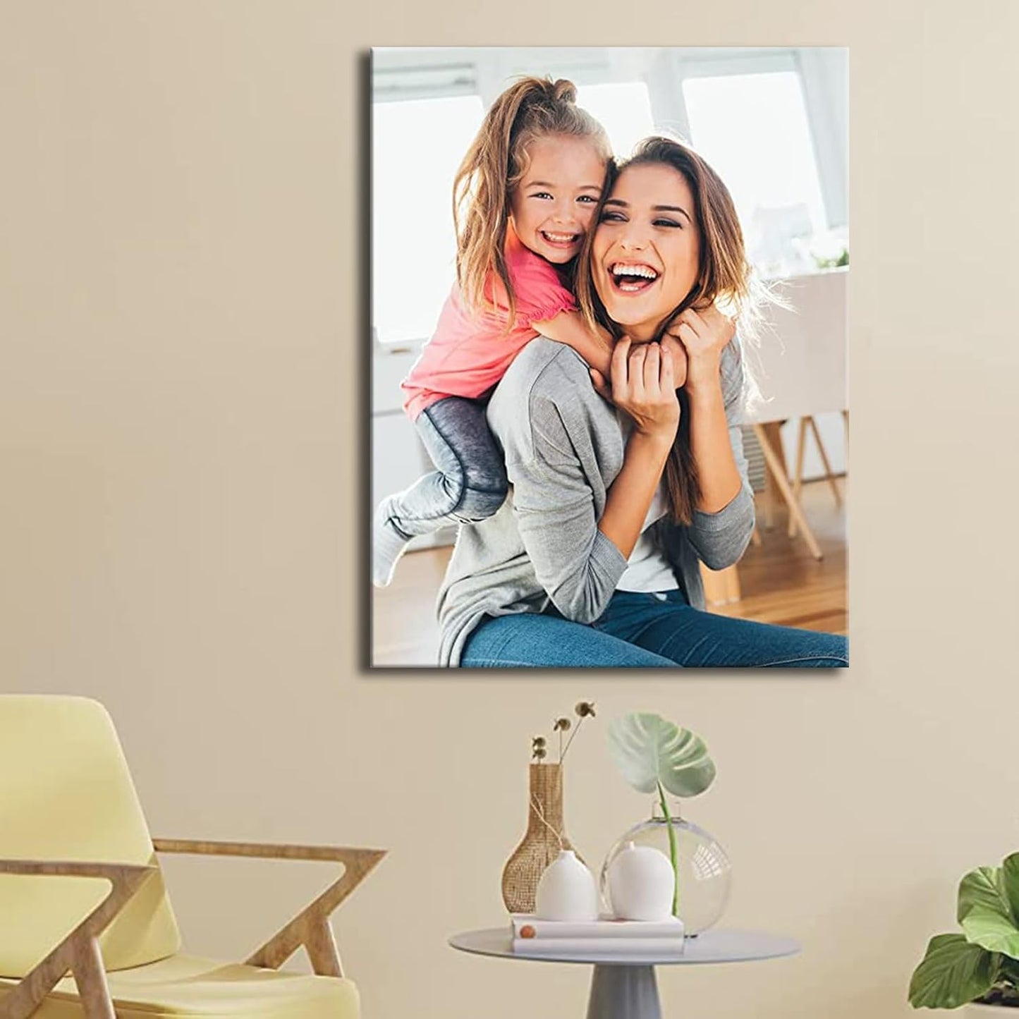 Laoife Custom Canvas Prints with Your Photos 18"x24", Custom Canvas Photo Prints, Personalized Canvas Wall Art for Office Home Bedroom Living Room Wall Decor