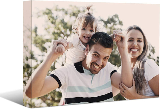 Laoife Custom Canvas Prints with Your Photos 32"x24", Canvas Photo Prints Custom, Personalized Canvas Wall Art for Office Home Bedroom Living Room Wall Decor, Gift for Father's Day Birthday Wedding