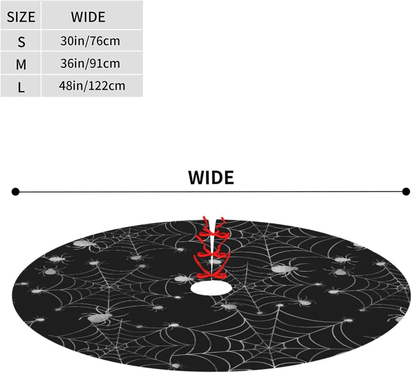 Christmas Tree Skirt,Sliver Spider Web Xmas Tree Skirt Rustic Farmhouse Tree Skirt for Christmas Decor Xmas Holiday Home Party Decorations48