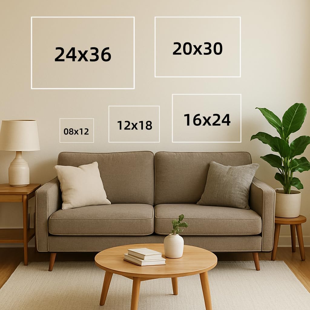 Personalized Custom Poster Prints: 20L x 30W Photo On Canvas Transform Your Photos into Stunning Unframed Wall Art Digitally Printed (20L x 30W, Unframed)