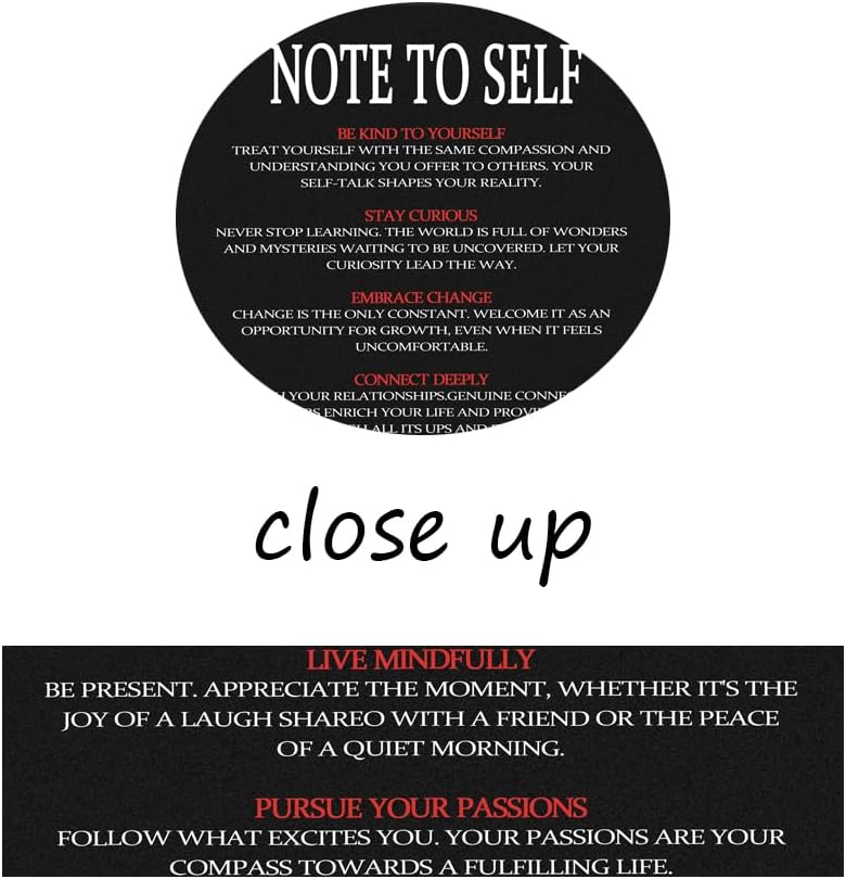 WYJDFART Inspirational Canvas Poster NOTE TO SELF Motivational Wall Art Decor for Office Living room Bedroom Home Printed Modern Artwork Framed Ready to Hang [12" W X 18" H]