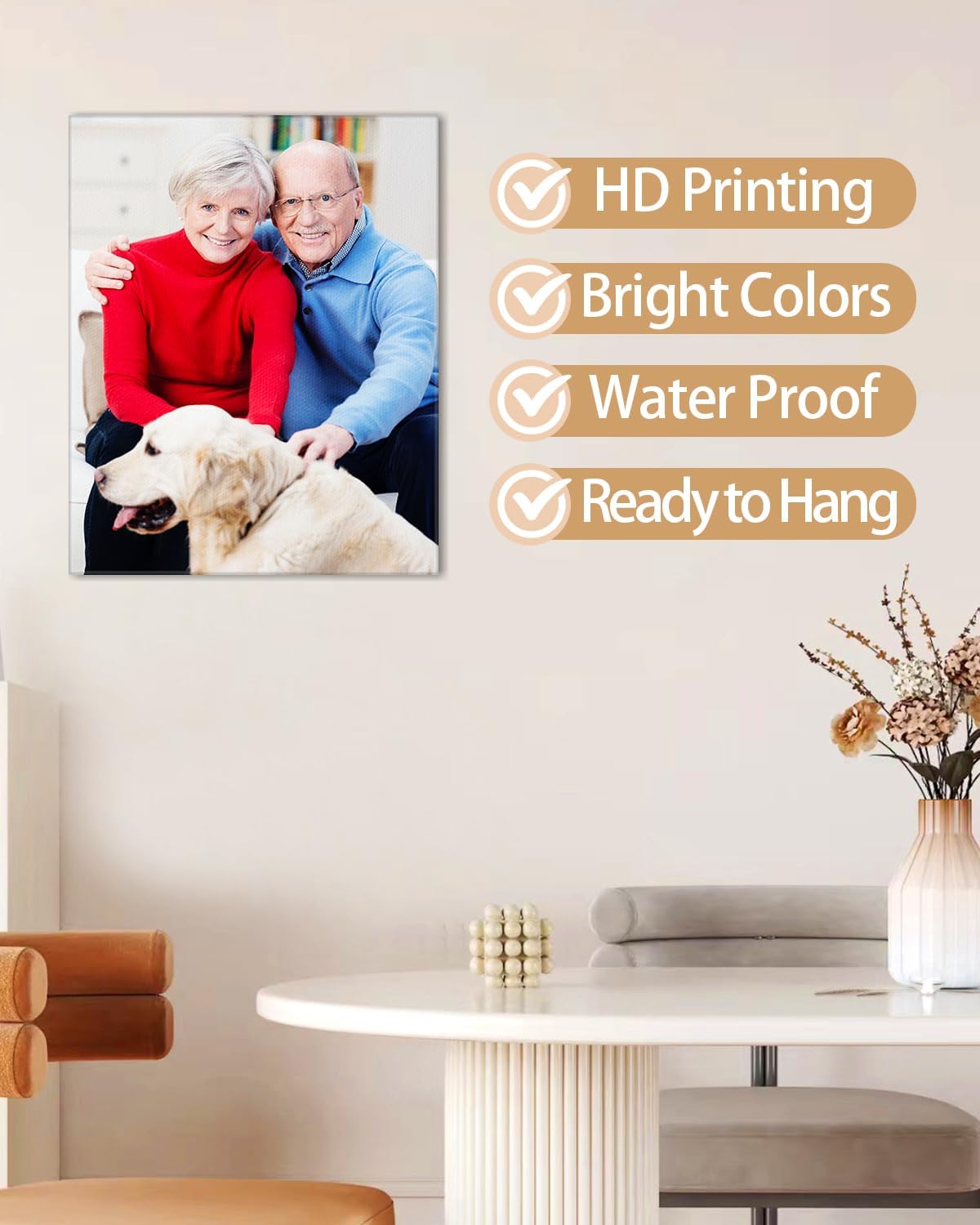 AbcCustomize Custom Canvas Prints,Transform Your Memories into Beautiful Art with Personalized Photo on Canvas,Personalized Canvas Wall Art for Home Decor, Gifts, and Keepsakes