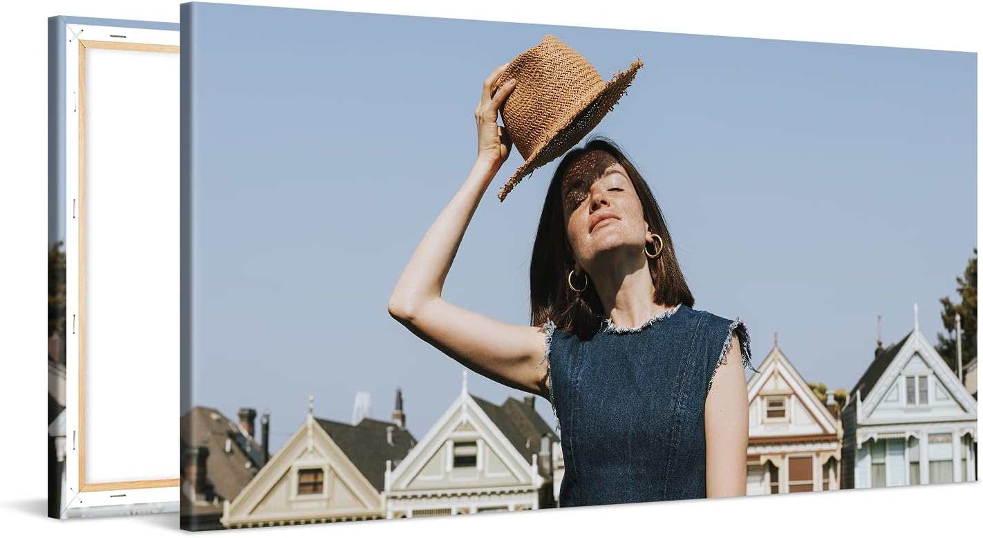 Photo.Gifts Custom Canvas Prints with Your Photos 30x16 Inches - Customize with Picture & Text - Made in USA Personalized Photo on Large Canvas Print Wall Art - Pesonalized Gift