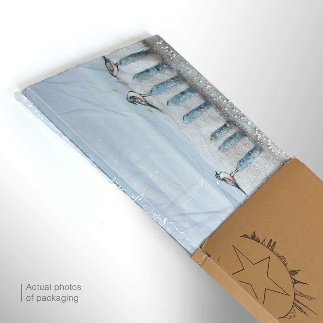 amatop Large Living Room Wall Art Hand-Painted 3D Seascape Canvas Oil Painting Ocean Beach Coastal Picture Artwork for Home Decorations Bedroom Office Décor 48x24inch