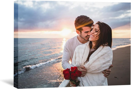 Custom Framed Canvas Prints With Your Photos-Personalized Picture To Canvas Wall Art ，Home Decoration Gifts Holiday Gifts