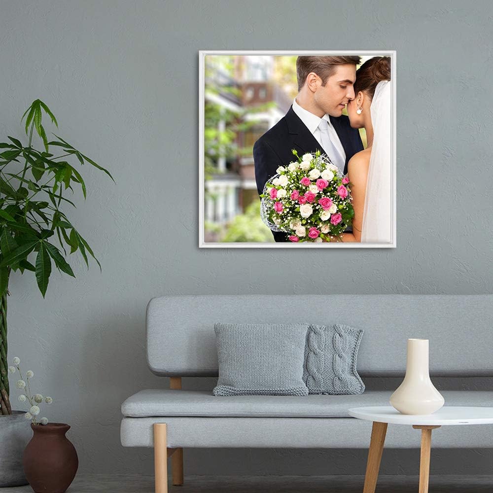 wall26 Framed Custom Canvas Wall Art for Living Room, Bedroom Canvas Prints for Home Decoration Ready to Hang - 24"x24", White Frame