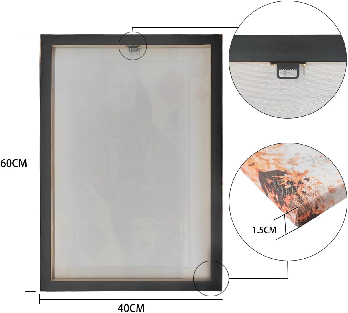 Poker Canvas Wall Art Print Ten of Hearts Game Room Wall Art Print Wall Decor Prints Poster With Framed