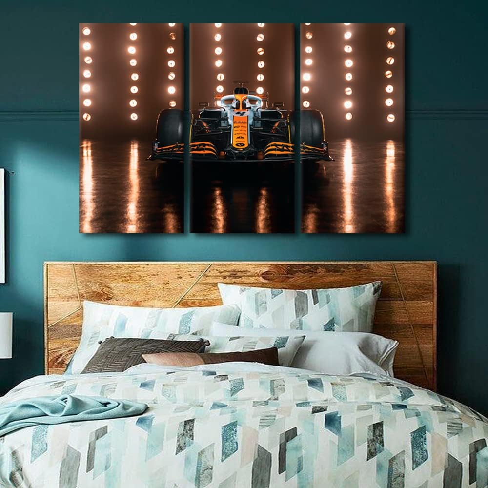 Speed Sports Racing Wall Art Super Car Pictures Print on Canvas Cool Design Modern Artwork for Living Room Office Gallery Wrapped Posters and Prints Framed Ready to Hang, 42"Wx28"H