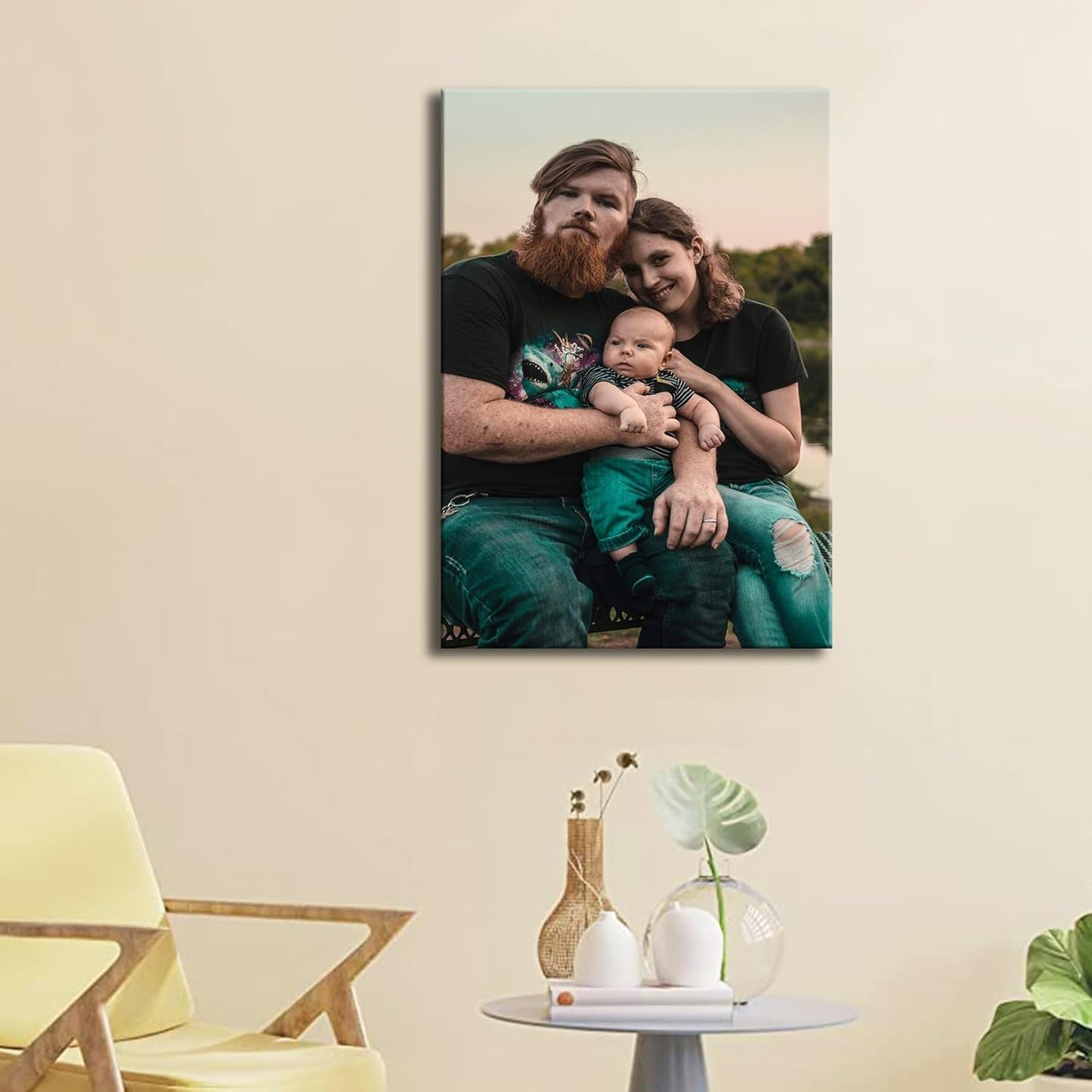Laoife Custom Canvas Prints with Your Photos 24"x36", Canvas Photo Prints Custom, Personalized Canvas Wall Art for Office Home Bedroom Living Room Wall Decor, Gift for Father's Day Birthday Wedding