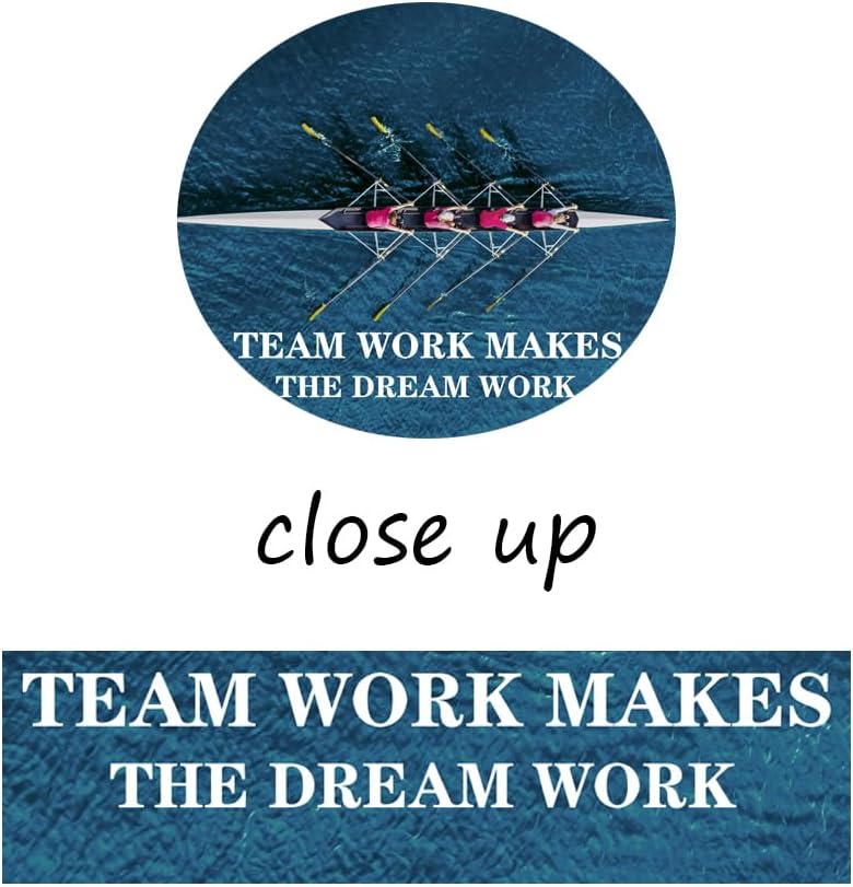 Inspirational Wall Art Motivational Quotes Wall Decor Team Work Makes The Dream Work Prints on Canvas Poster Team Pictures Modern Painting Artwork Office Wall Decor Gym Home Framed[24" W x 36" H]