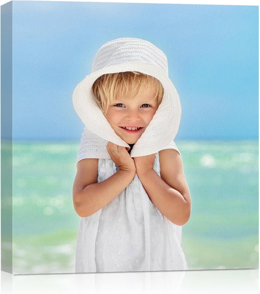 AbcCustomize Canvas Prints with Your Photos, Personalized Photo To Canvas Print for Bedroom, Living Room, Farmhouse Office Decor,Custom Canvas Wall Art for Gifts & Keepsakes, Ready to Hang