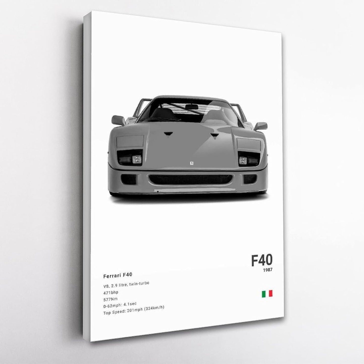 Farrari Car Posters For Walls Vintage Racing Car Canvas Prints For Home Decor Office Decor CFrame-style 12x18inch(30x45cm)