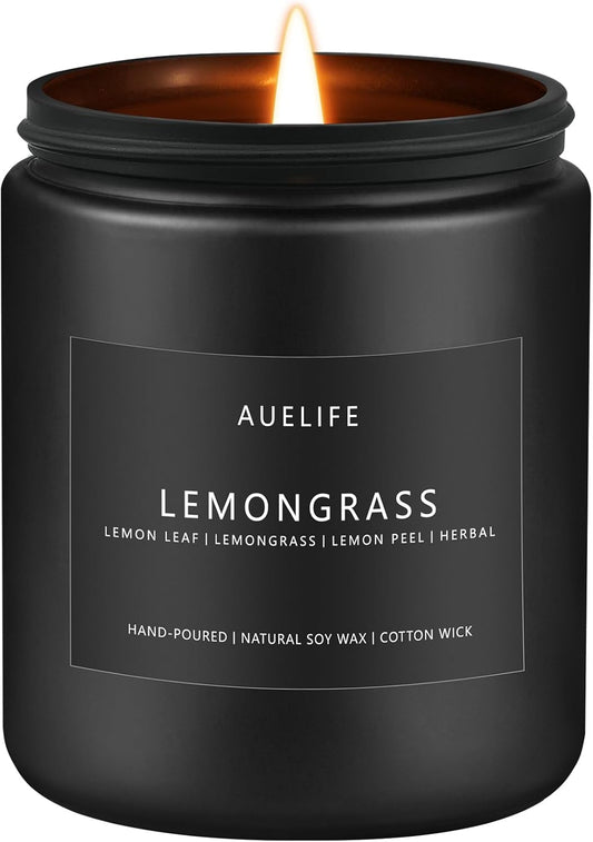 Lemongrass Candle | Lemon Grass Scented Candles for Outdoor & Indoor, Natural Fragrance for Garden Yard, Candle Gifts for Women Men- 7oz Soy Candles for Home Scented, 50Hours Long Lasting Burn