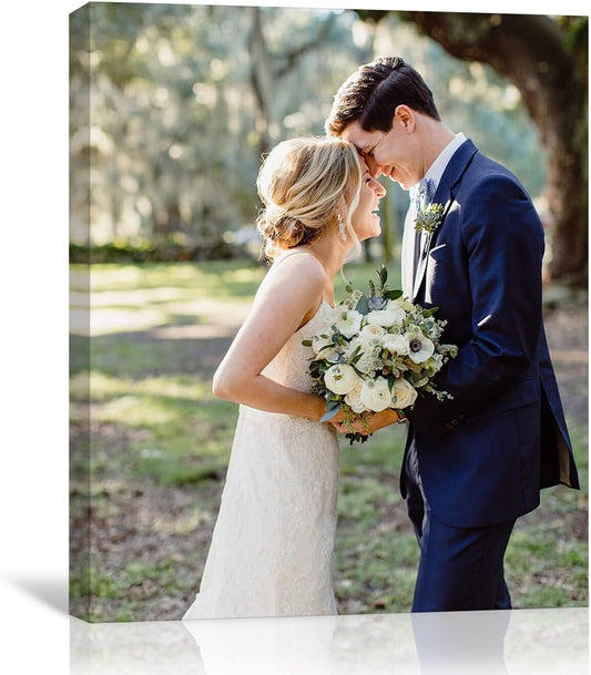 Custom Framed Canvas Prints With Your Photos - Personalized Picture To Canvas Wall Art (8" Wx10 H) - Gift Wrapping Available