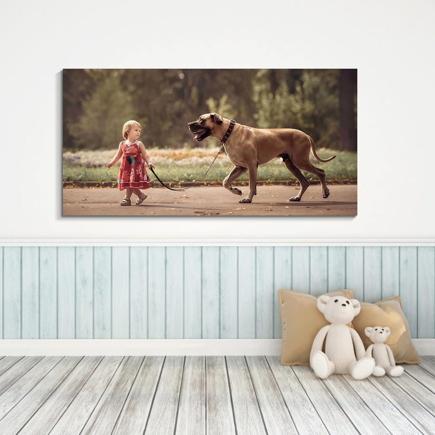 Wewejia Custom Canvas Prints with Your Photos for Pet/Animal, 32x16inch Personalized Canvas Pictures for Wall to Print Framed Wedding Family Baby Pets