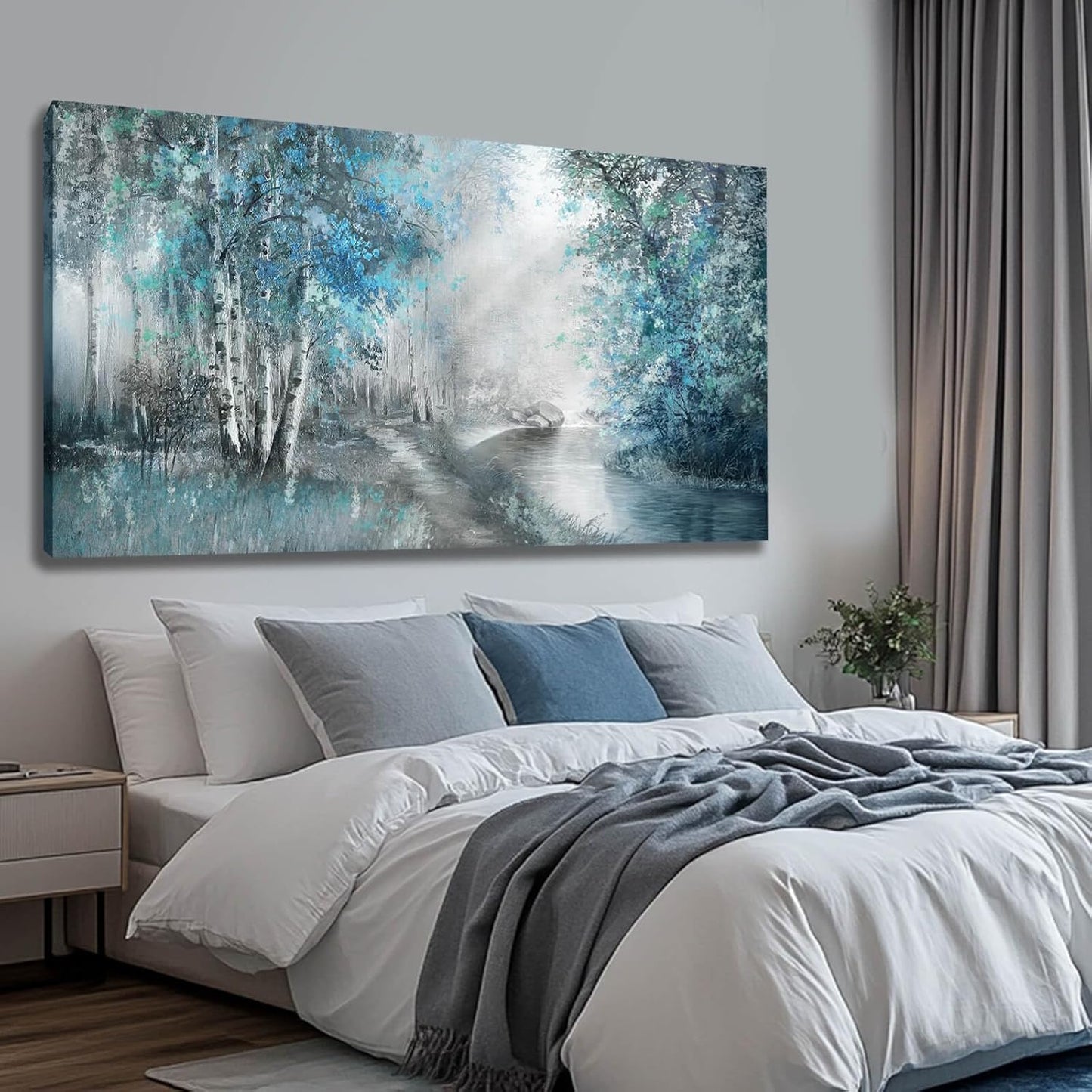 SOUGUAN Forest Pictures for Wall Canvas Art 30"x60" Plant Wall Decor Tree Artwork Painting Natural Decorations for Dining Room, Bedroom, Home Office, Kitchen