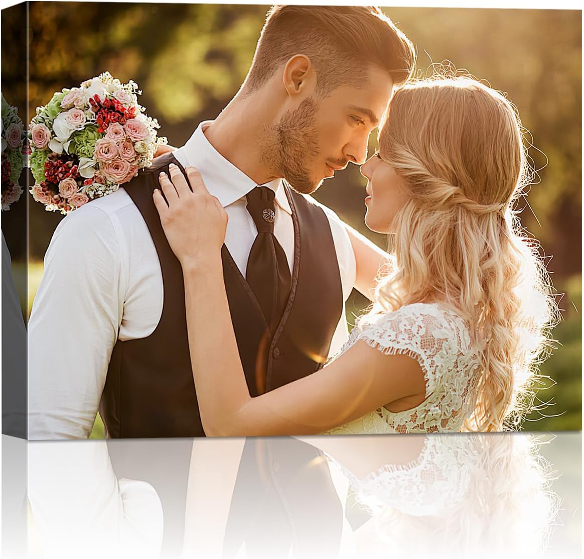 AbcCustomize Canvas Prints with Your Photos，Custom Canvas Wall Art for Bedroom, Living Room, Farmhouse Decor，Personalized Gifts Canvas Prints for Family，Friend，Lover，Pet