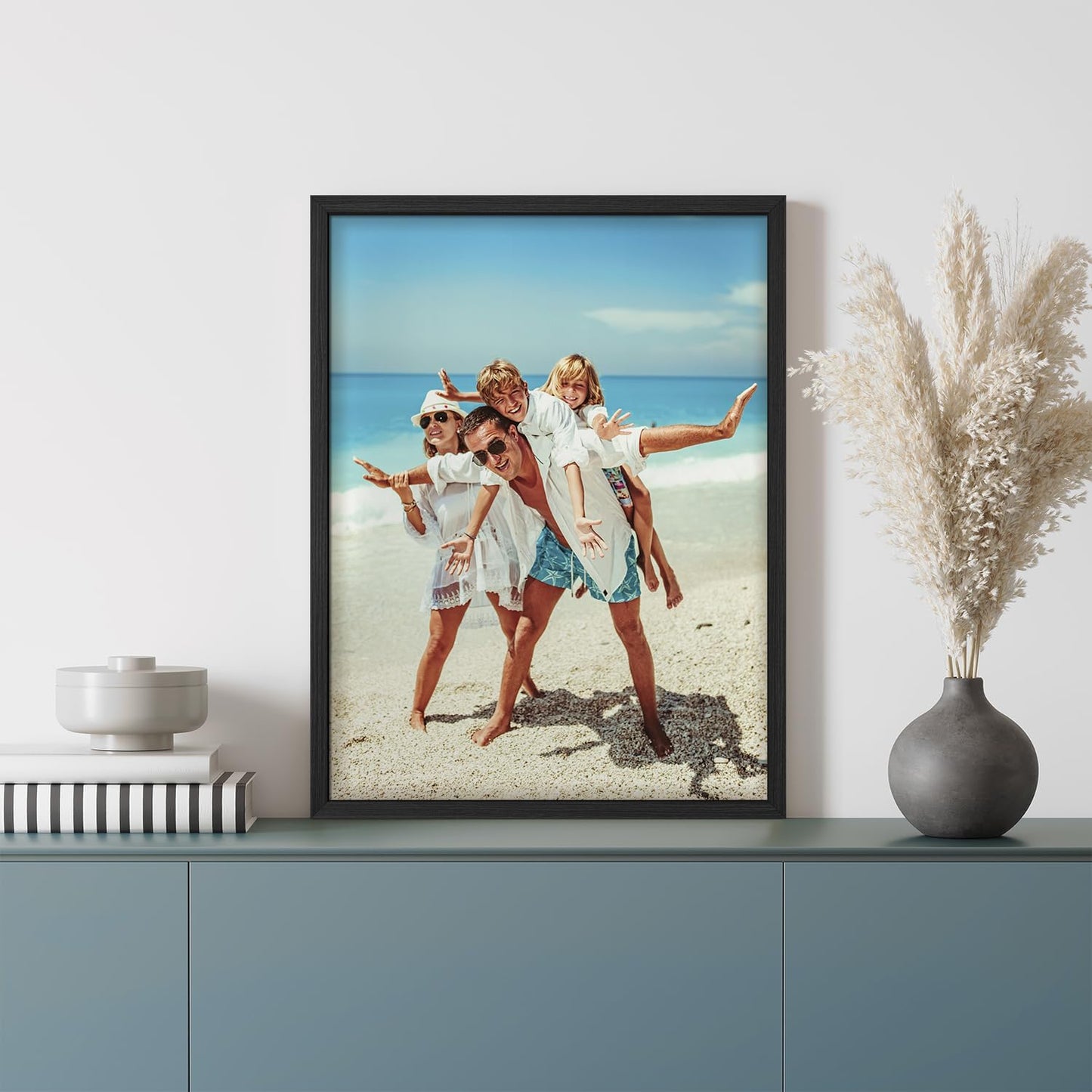 wall26 Custom Framed Poster Wall Art for Living Room, Bedroom Canvas Prints for Home Decoration Ready to Hang - 11"x14" Black