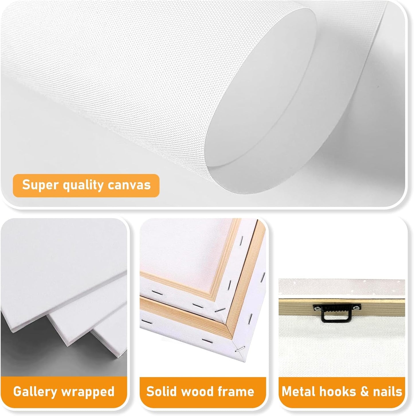 xzartdiy Custom Canvas Prints with Your Photos - Personalized Picture Print Customized Gifts for Family Home Office Wall Art Decor, Wrapped Canvas 20x40inch