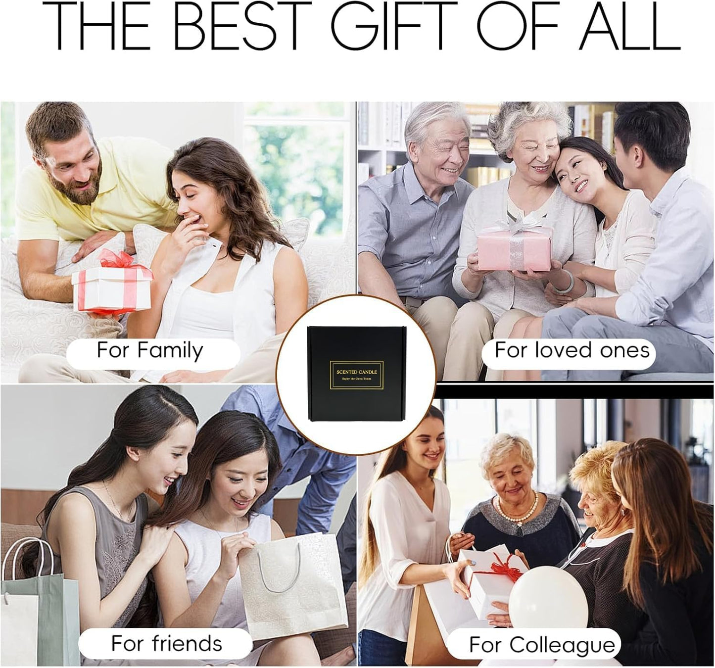 Scented Candles Gift Set for Women – Soy Wax Small Candle Set with Lavender, Rose, Coconut & Strawberry – Birthday Gifts for Women, Relaxing Aromatherapy Candles, Home Décor & Holiday Gift Set