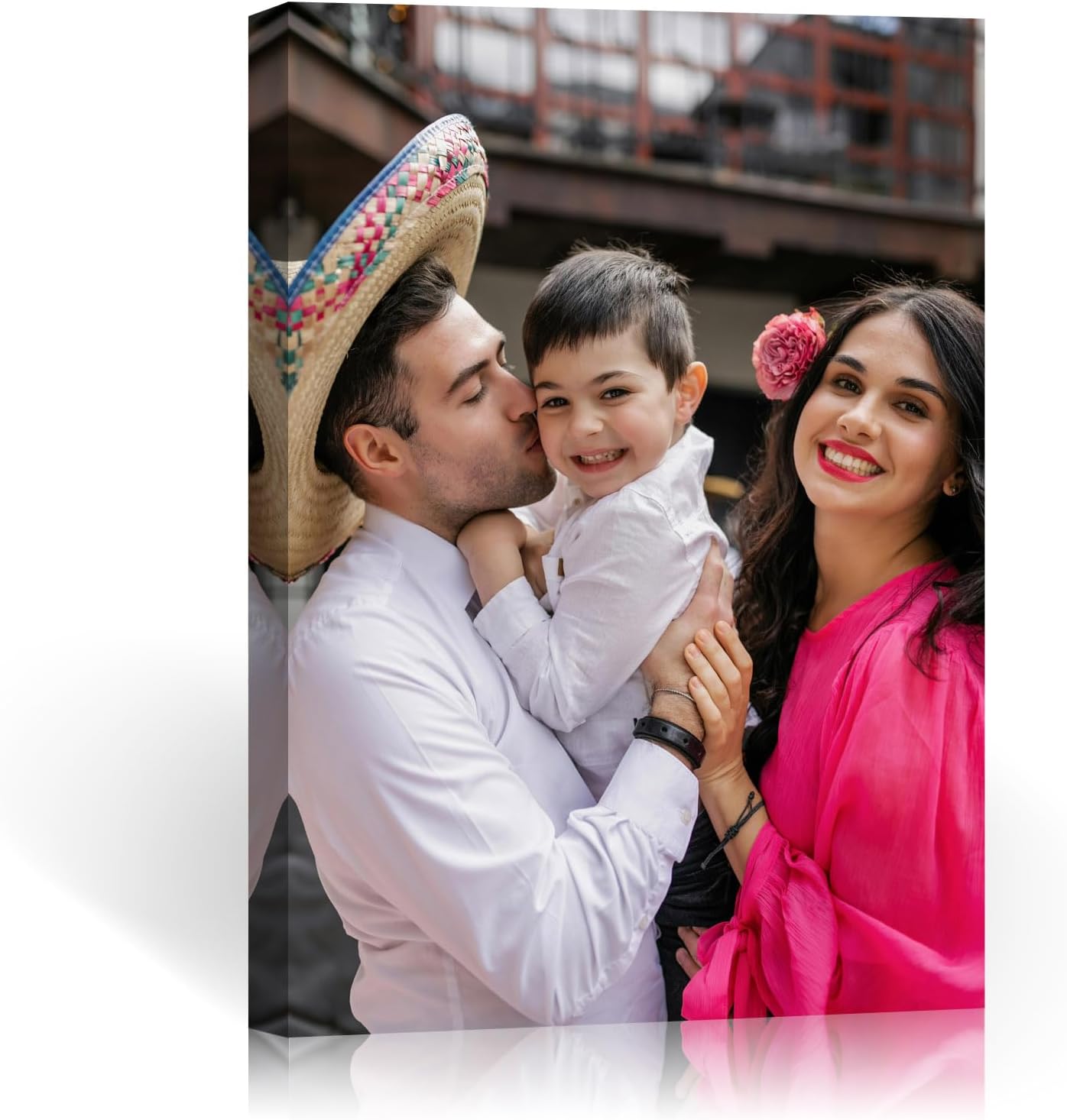 AIRUIXIO Custom Canvas Prints with Frame | Personalized Photo Canvas for Christmas Gifts | Ideal Family & Pet Wall Art Decor | Custom Canvas Wall Art 6x8Inch