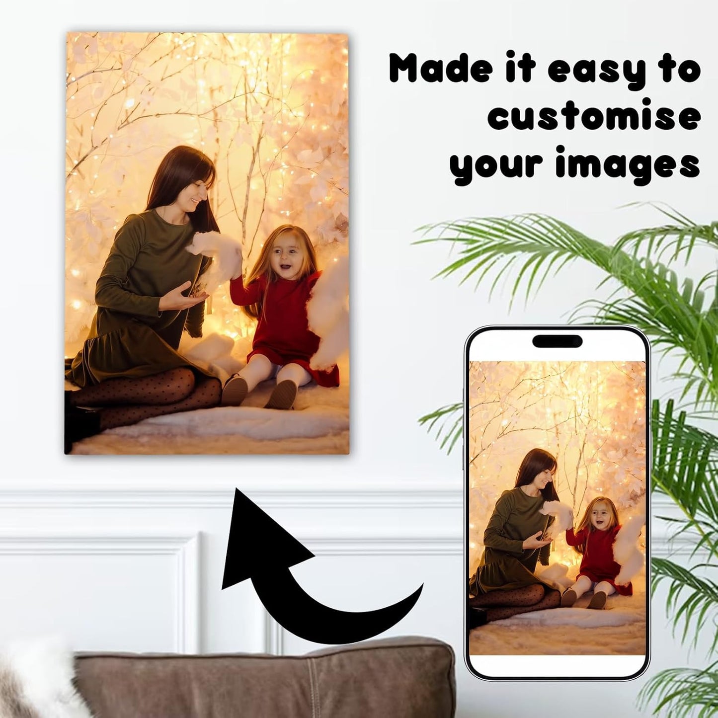 Personalized canvas prints with your photos Canvas Prints With Your Photos on Custom Wall Art for Bedroom, Living Room, Wedding Baby Pet Family Home Decor Gifts Keepsakes Picture Framed Wall Art 40×30