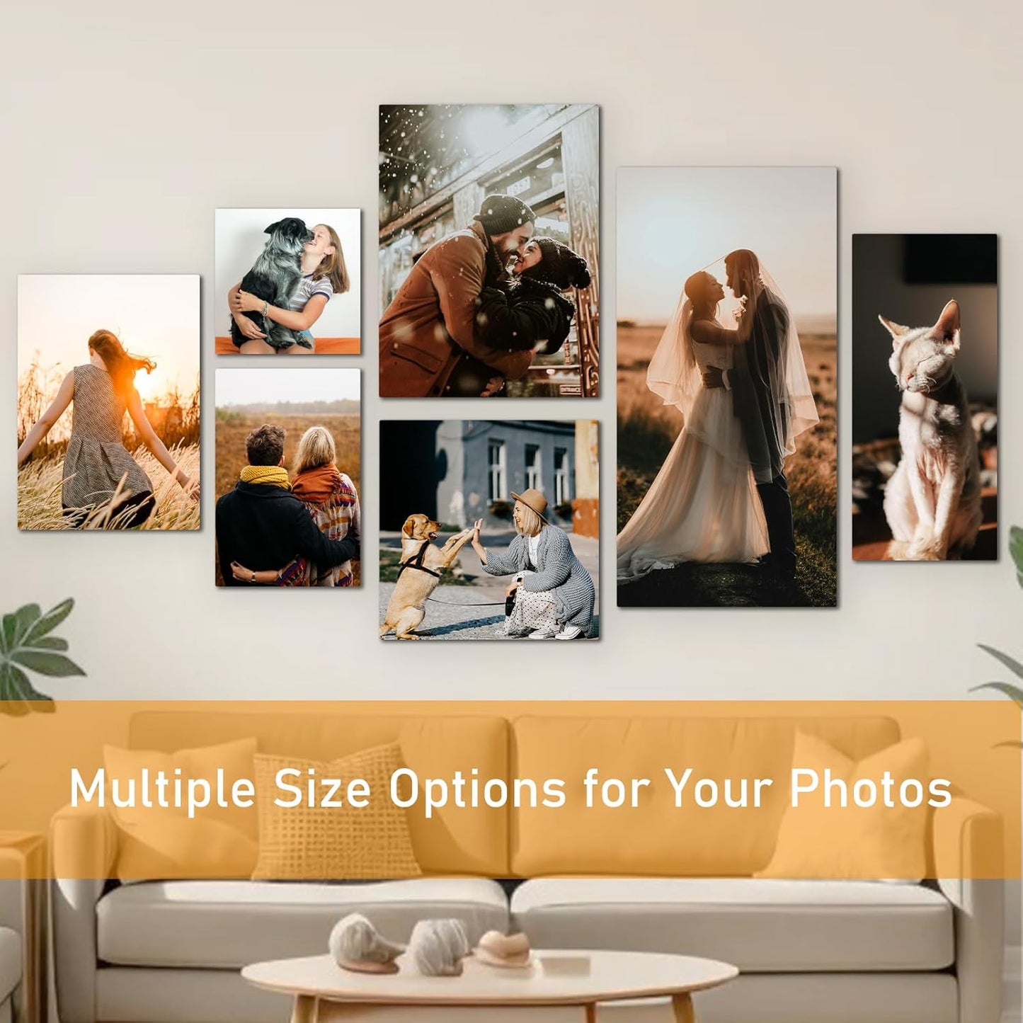 xzartdiy Custom Canvas Prints with Your Photos - Personalized Picture Print Customized Gifts for Family Home Office Wall Art Decor, Wrapped Canvas 36x24inch
