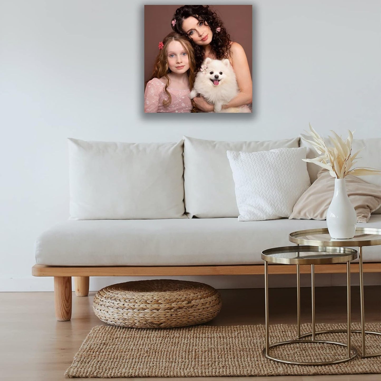 Custom Canvas Prints with Your Photos Custom Framed Wall Art Personalized Canvas Pictures for Pet/Family Gifts for Mom/Men/Women (8'' W x 8'' H)