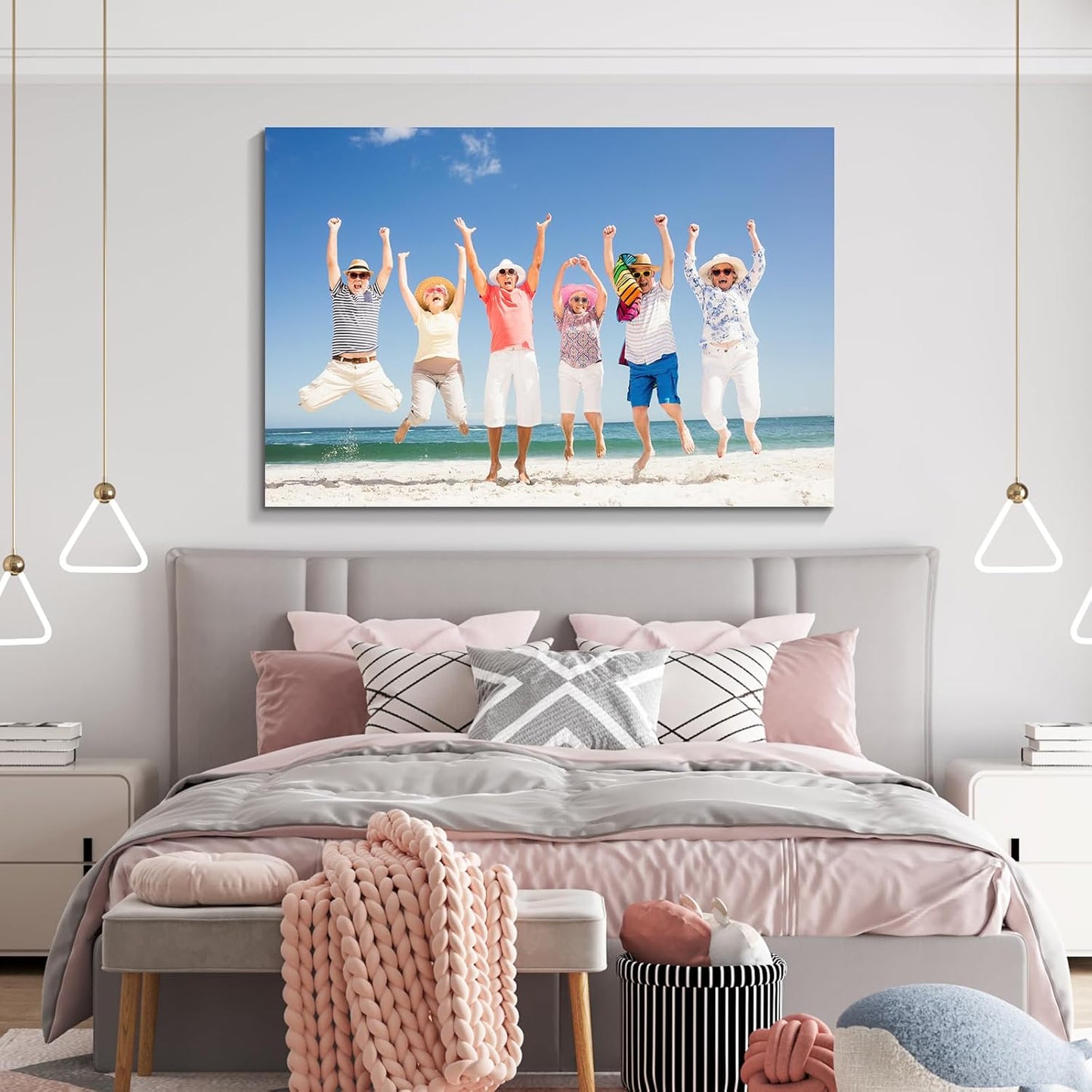 Wewejia Custom Canvas Prints with Your Photos 48x36inch, Upload your Travel Pictures/Photos - Custom Personalized Canvas Photo Gifts Father's Day Mother's Day Wedding Family Baby Pets Home Decor