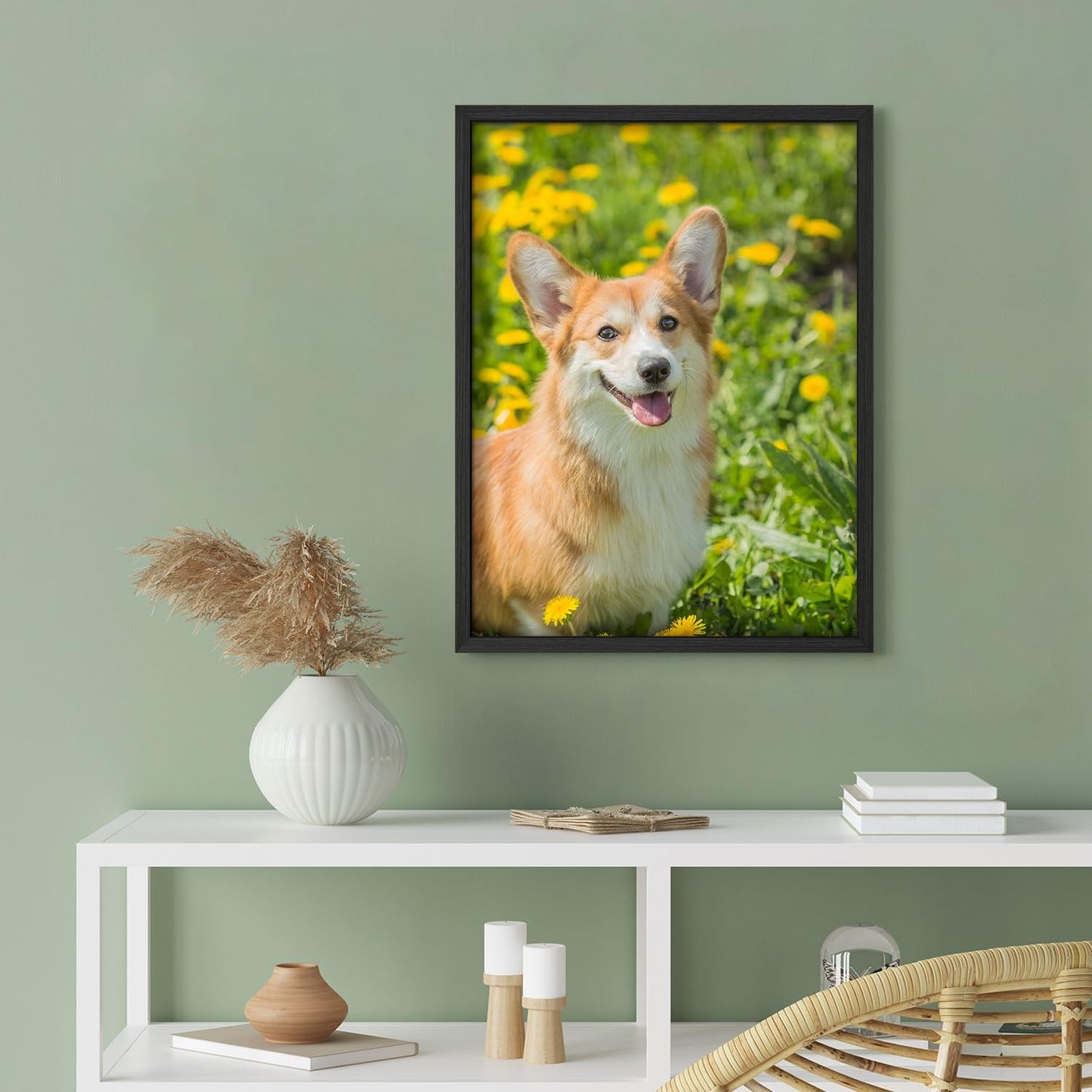 NWT Custom Framed Poster Prints with Your Any Photos, Personalized Canvas Pictures for Wall to Print Framed - 12"x16" Black