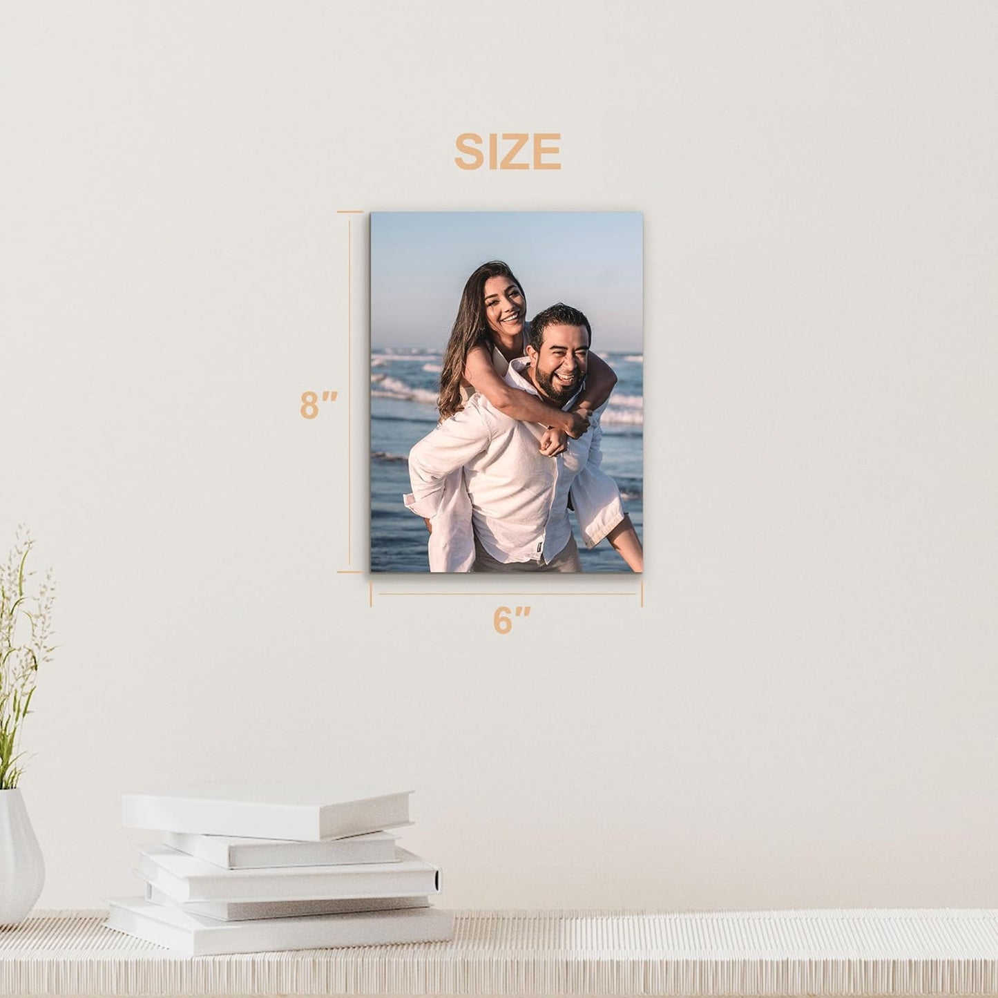 Tapuayts Personalized Custom Canvas Poster: Upload Your Image/Photo for Custom Photo-to-Poster Printing, Quality Wall Art Print (6" X 8")